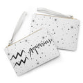 Aquarius Clutch Bag — Zodiac Wristlet with Starry Constellation Design