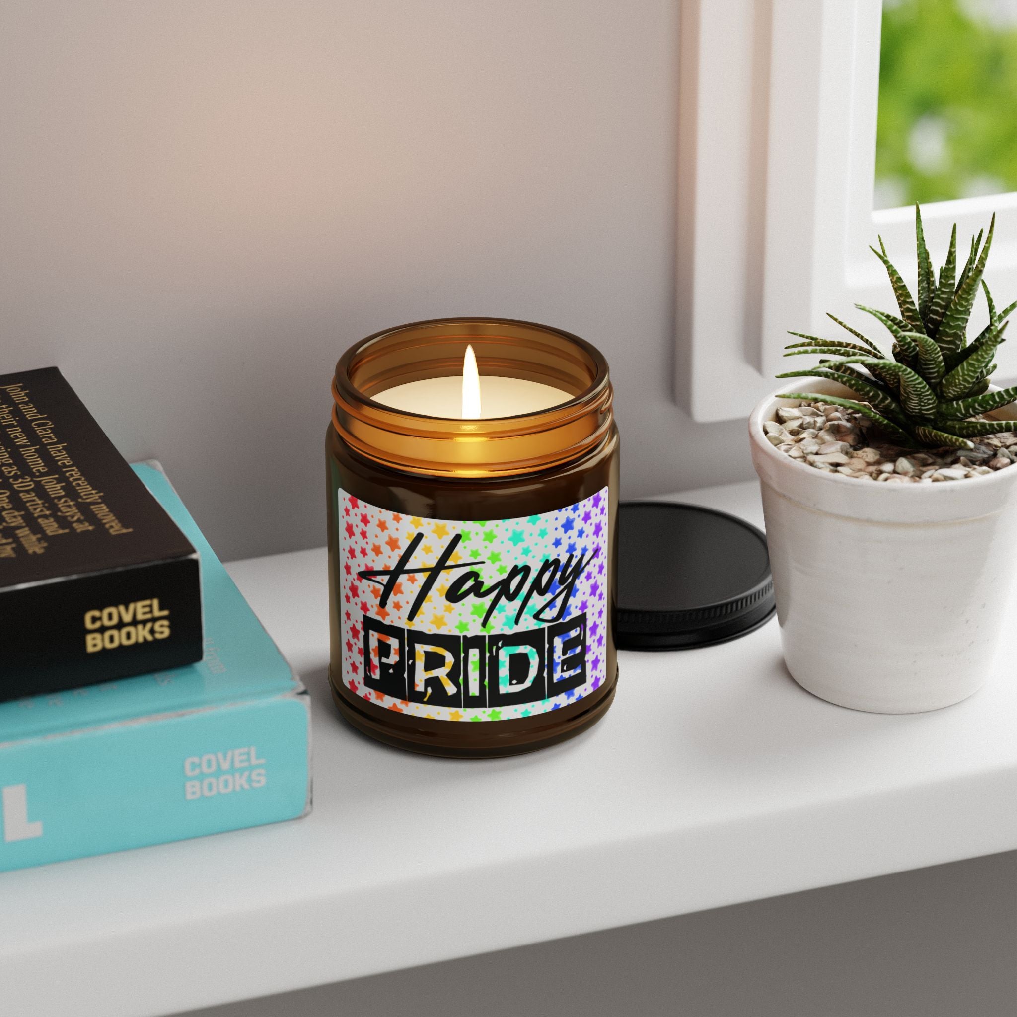 Happy Pride Amber Jar Soy Candle — Scented Candle (Multi-Size)