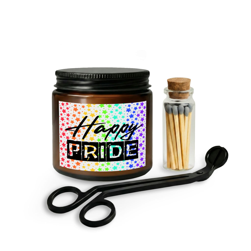 Happy Pride Candle Set with Matches and Wick Trimmer