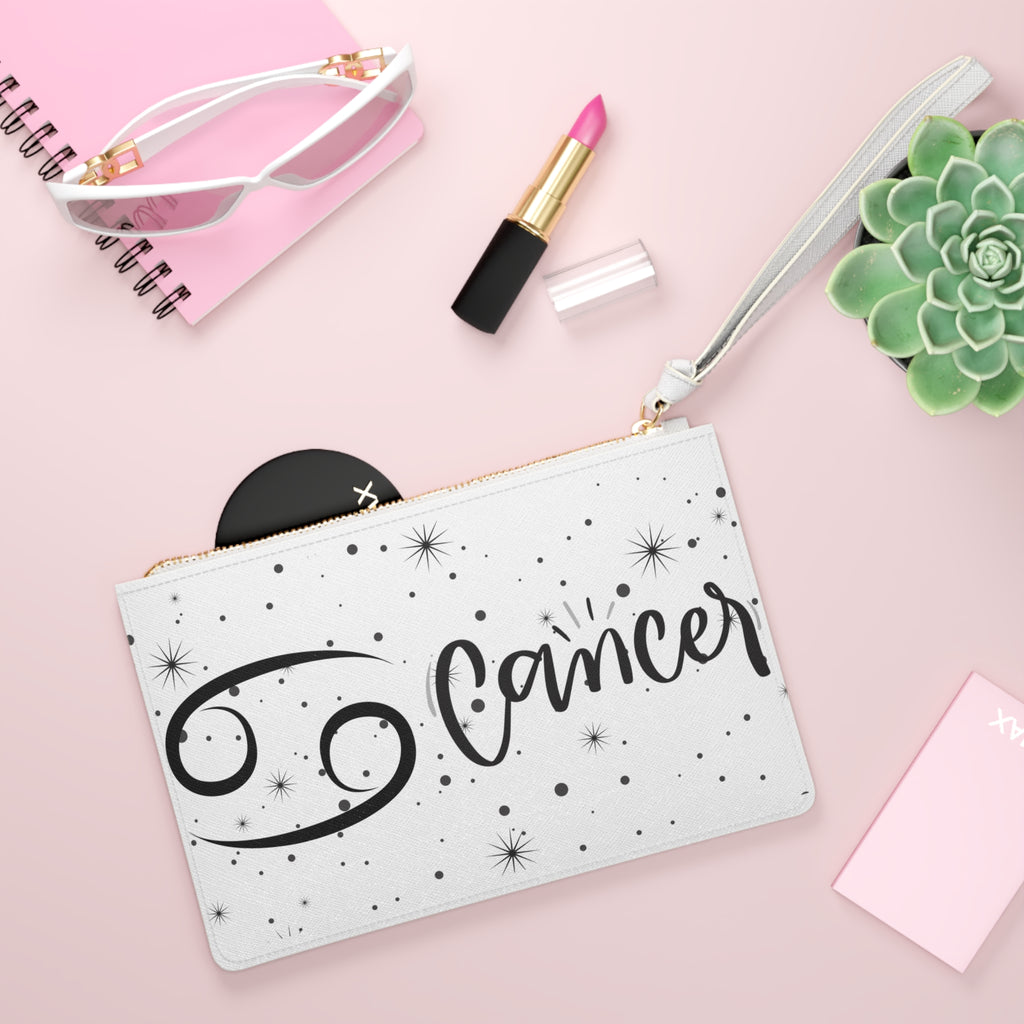 Cancer Zodiac Clutch Bag — Horoscope Starry Wristlet for June/July Birthdays
