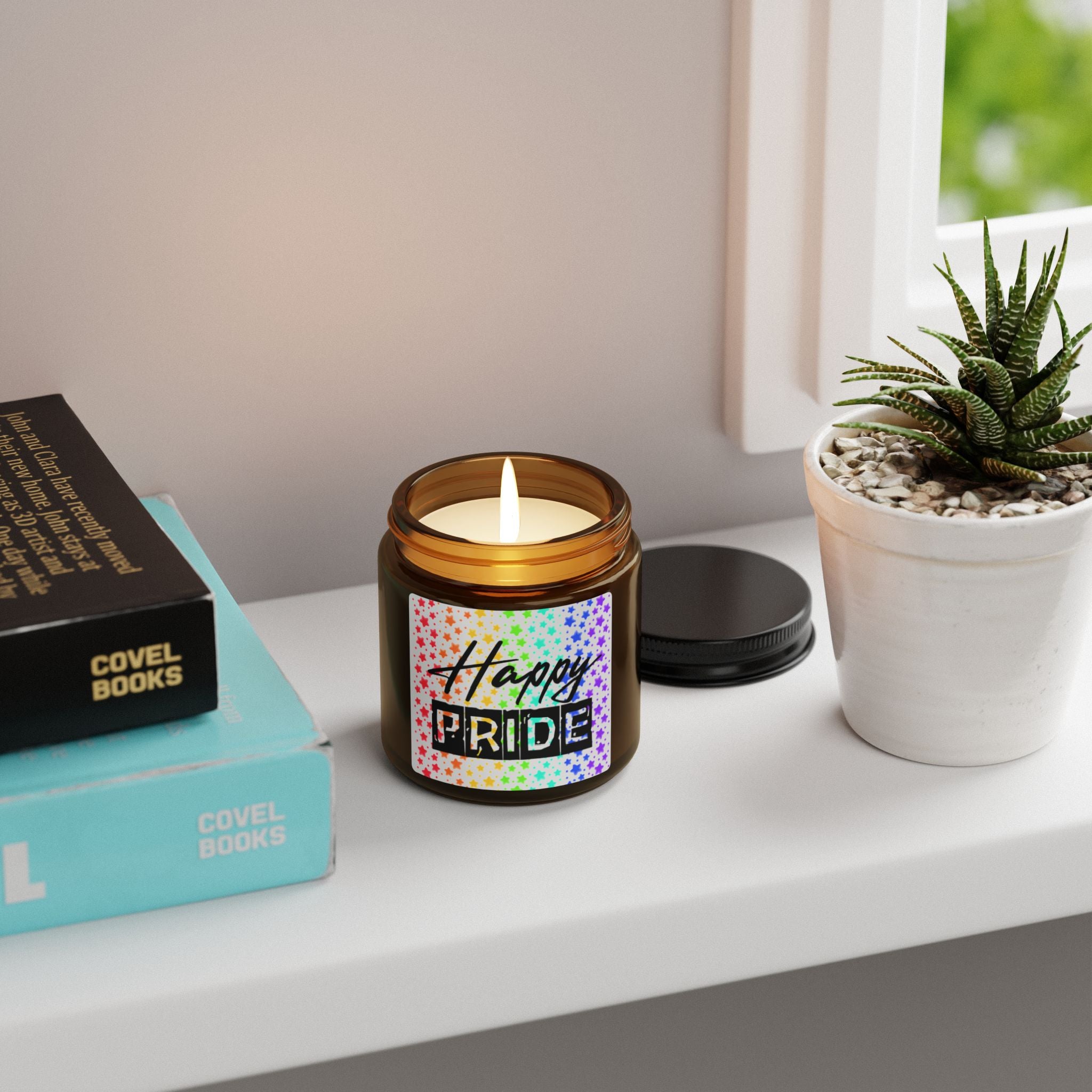 Happy Pride Amber Jar Soy Candle — Scented Candle (Multi-Size)