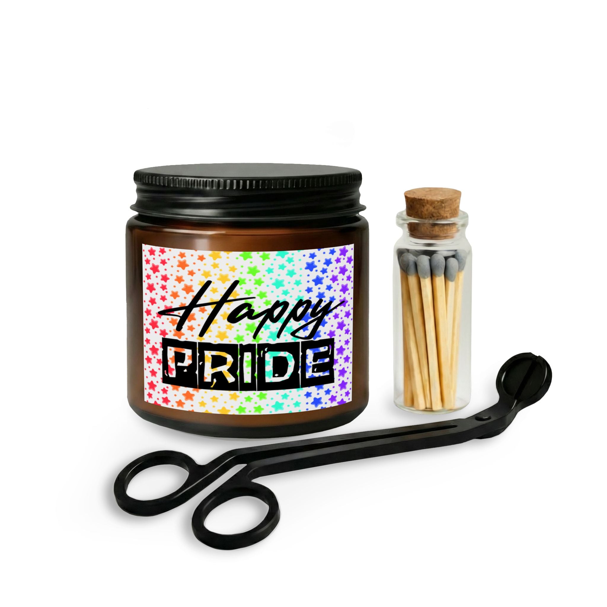 Happy Pride Candle Set with Matches and Wick Trimmer