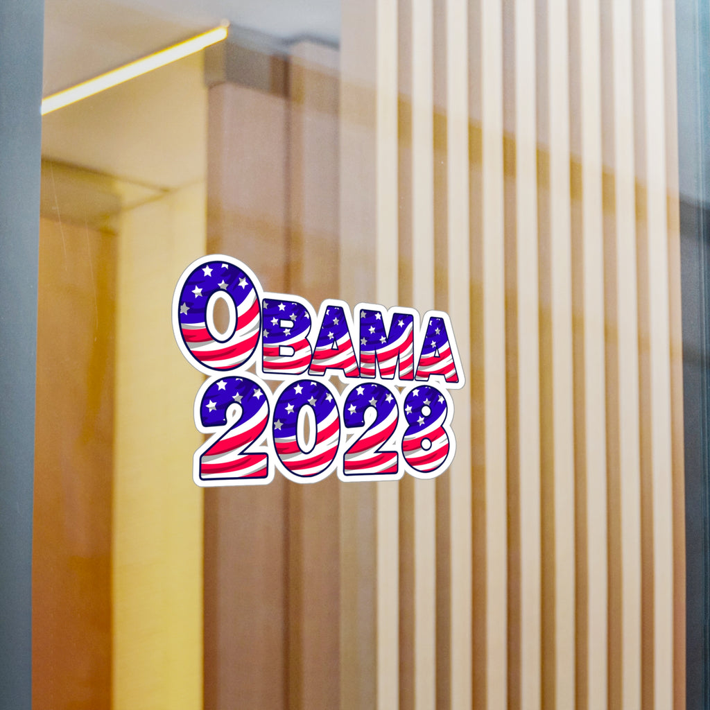 Obama 2028 Flag Decal - Kiss-Cut Vinyl Sticker