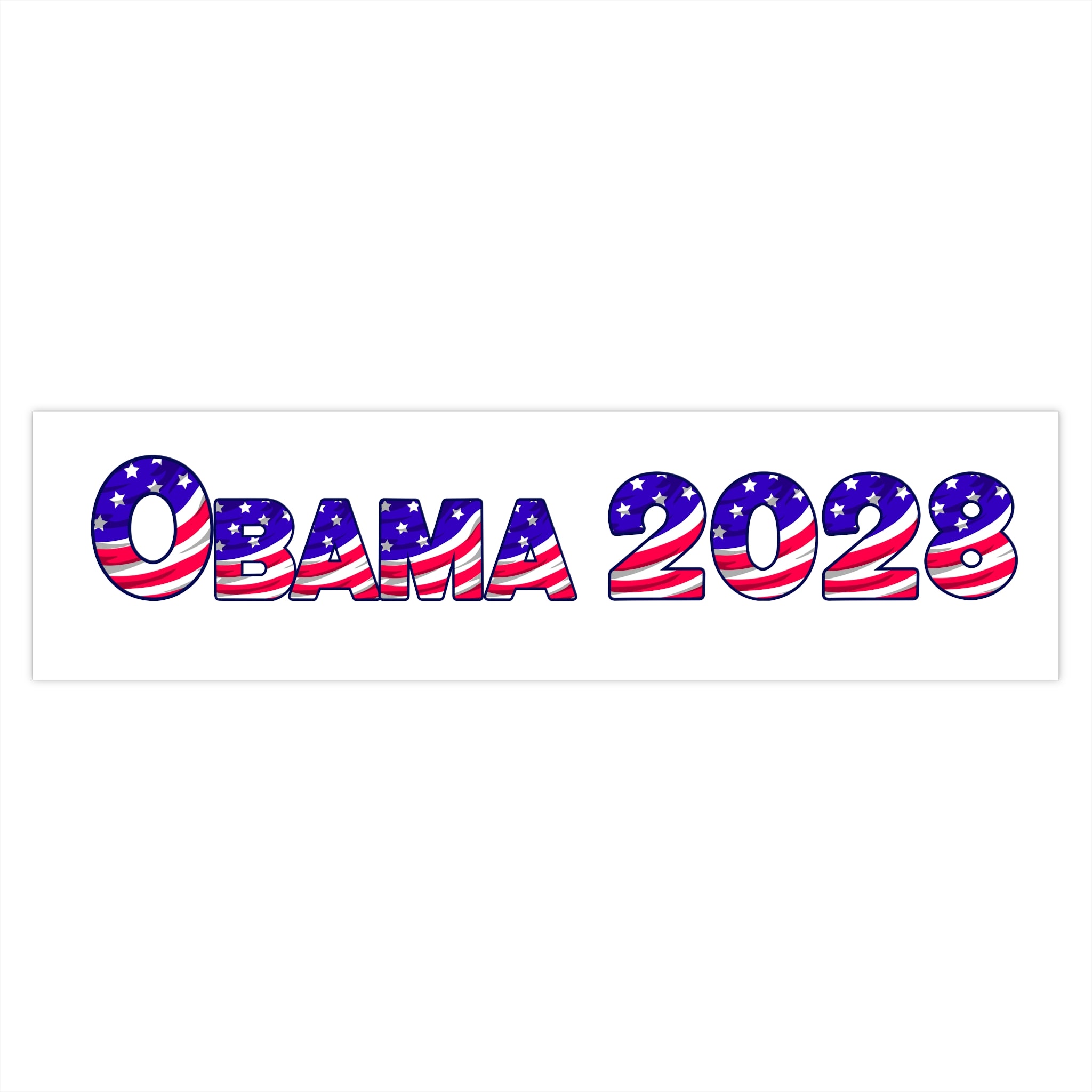 Obama 2028 Bumper Sticker — Patriotic American Campaign Decal