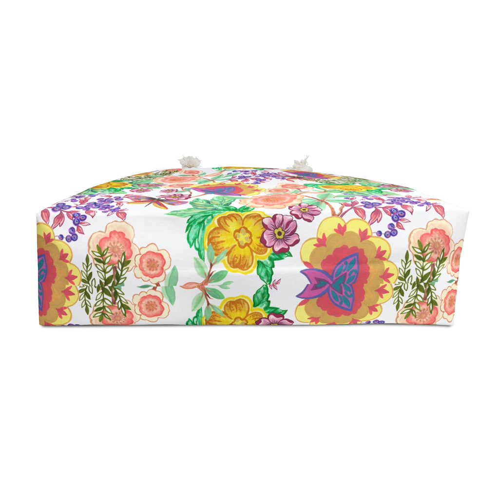 Floral Escape Weekender Bag — Colorful Watercolor Flowers Travel Tote