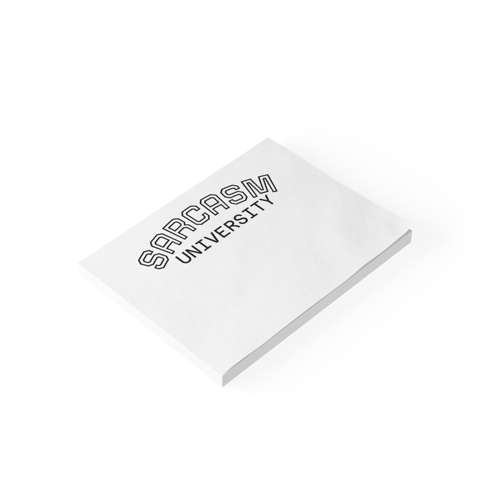 Post-it Note Pad — “Sarcasm University” Funny Office Sticky Notes