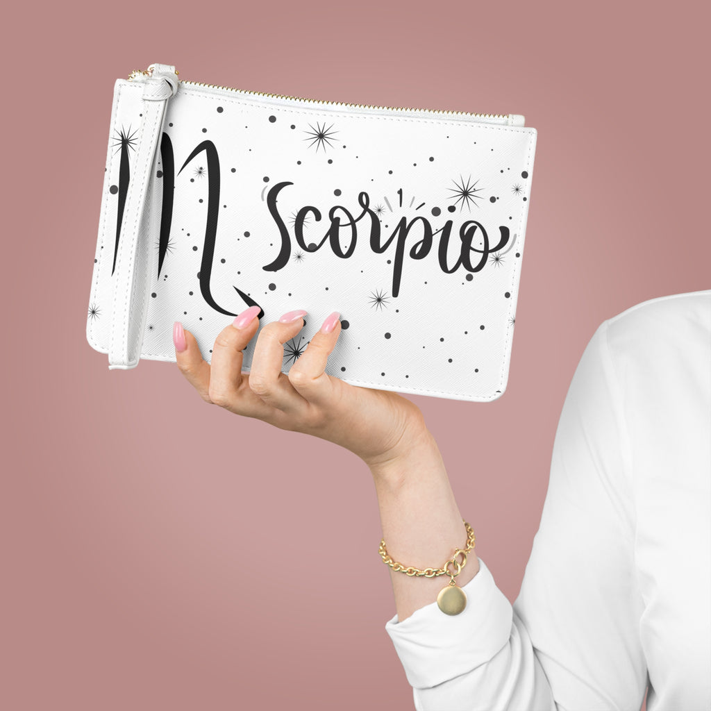 Scorpio Zodiac Clutch Bag — Starry Constellation Wristlet Purse