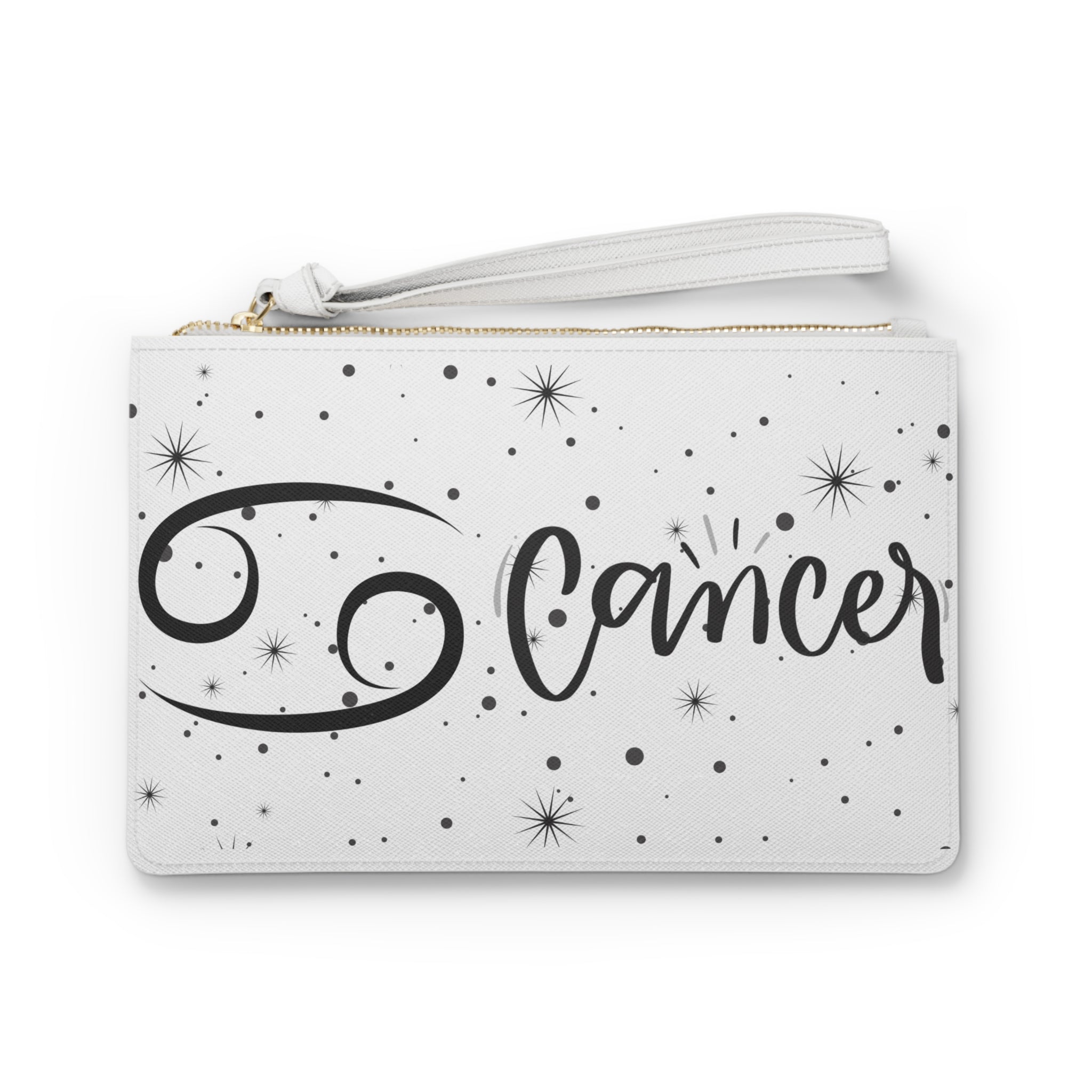 Cancer Zodiac Clutch Bag — Horoscope Starry Wristlet for June/July Birthdays