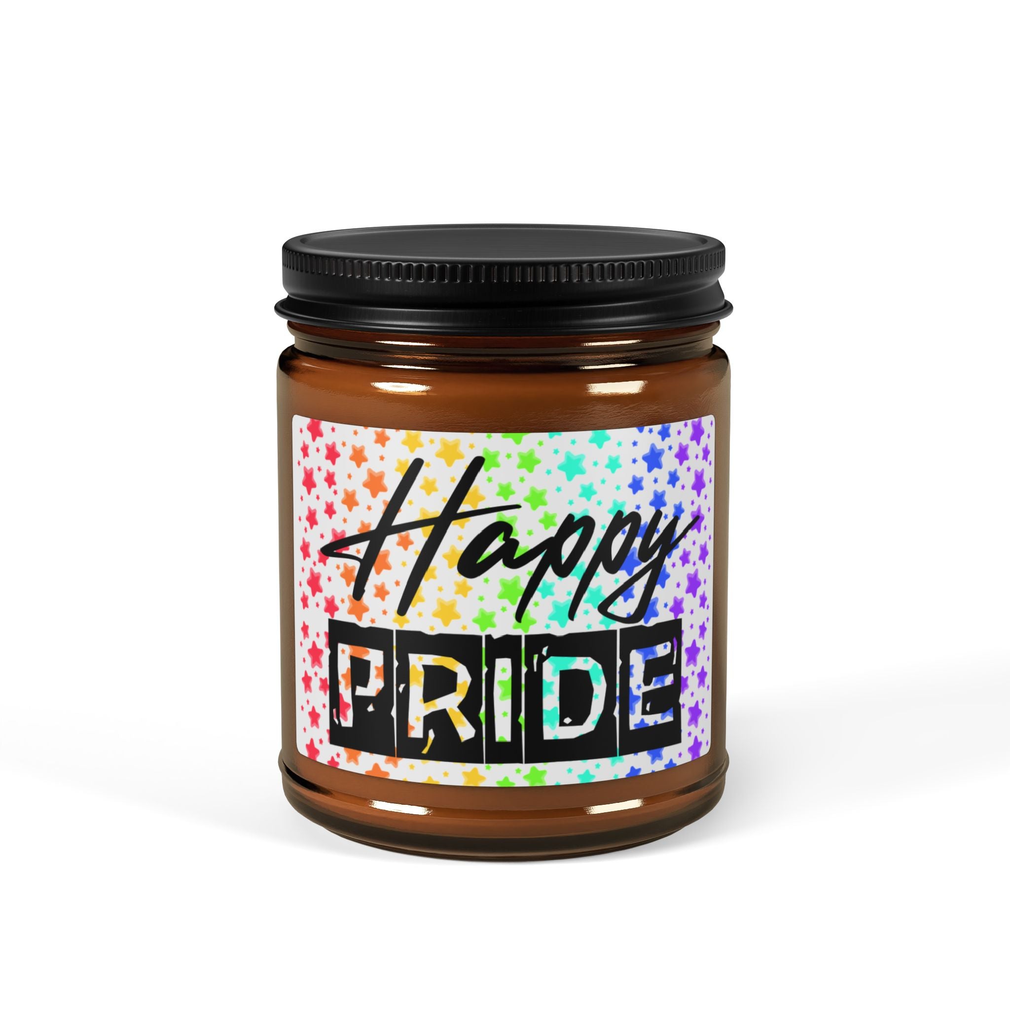 Happy Pride Amber Jar Soy Candle — Scented Candle (Multi-Size)