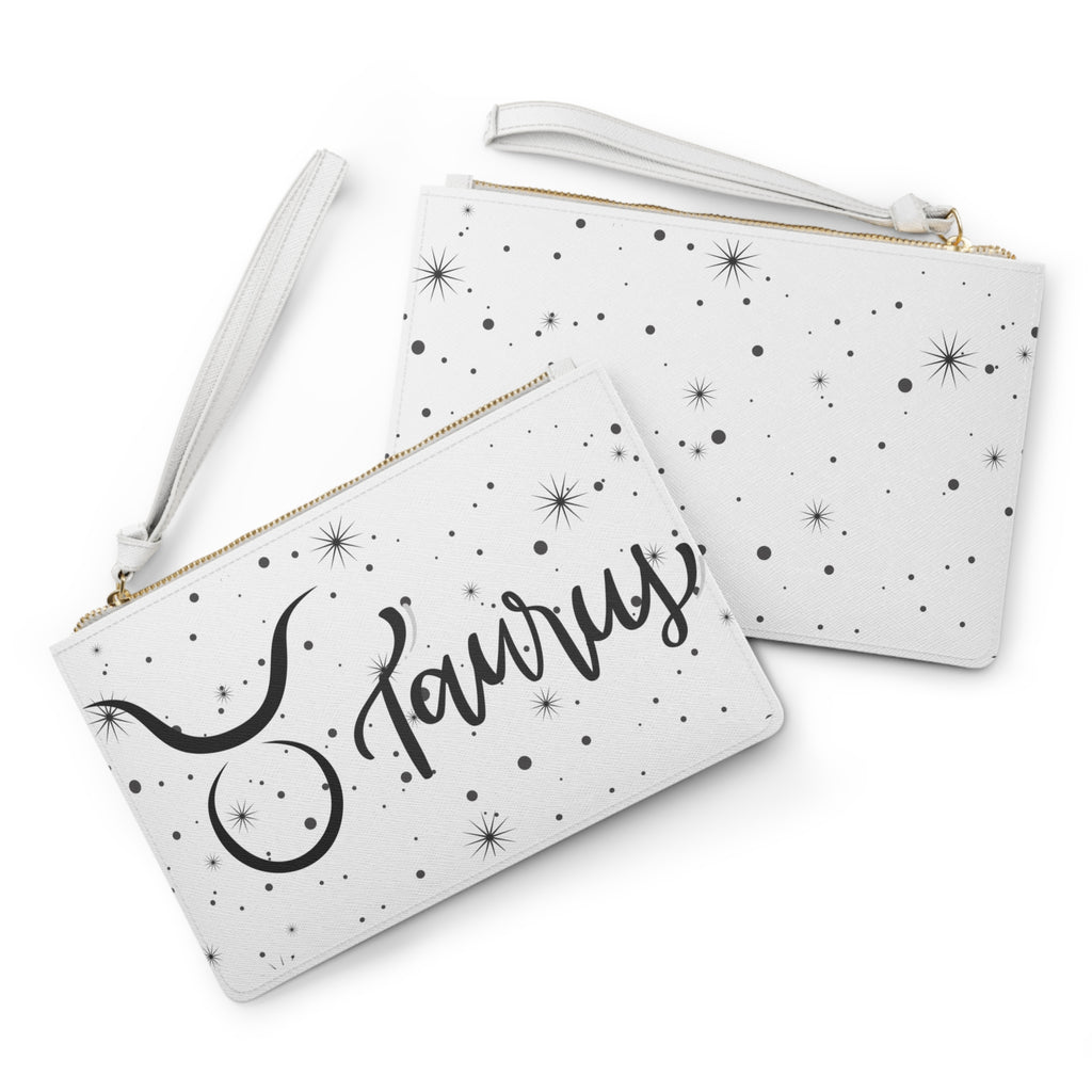Taurus Clutch Bag — Zodiac Wristlet with Starry Constellation Design