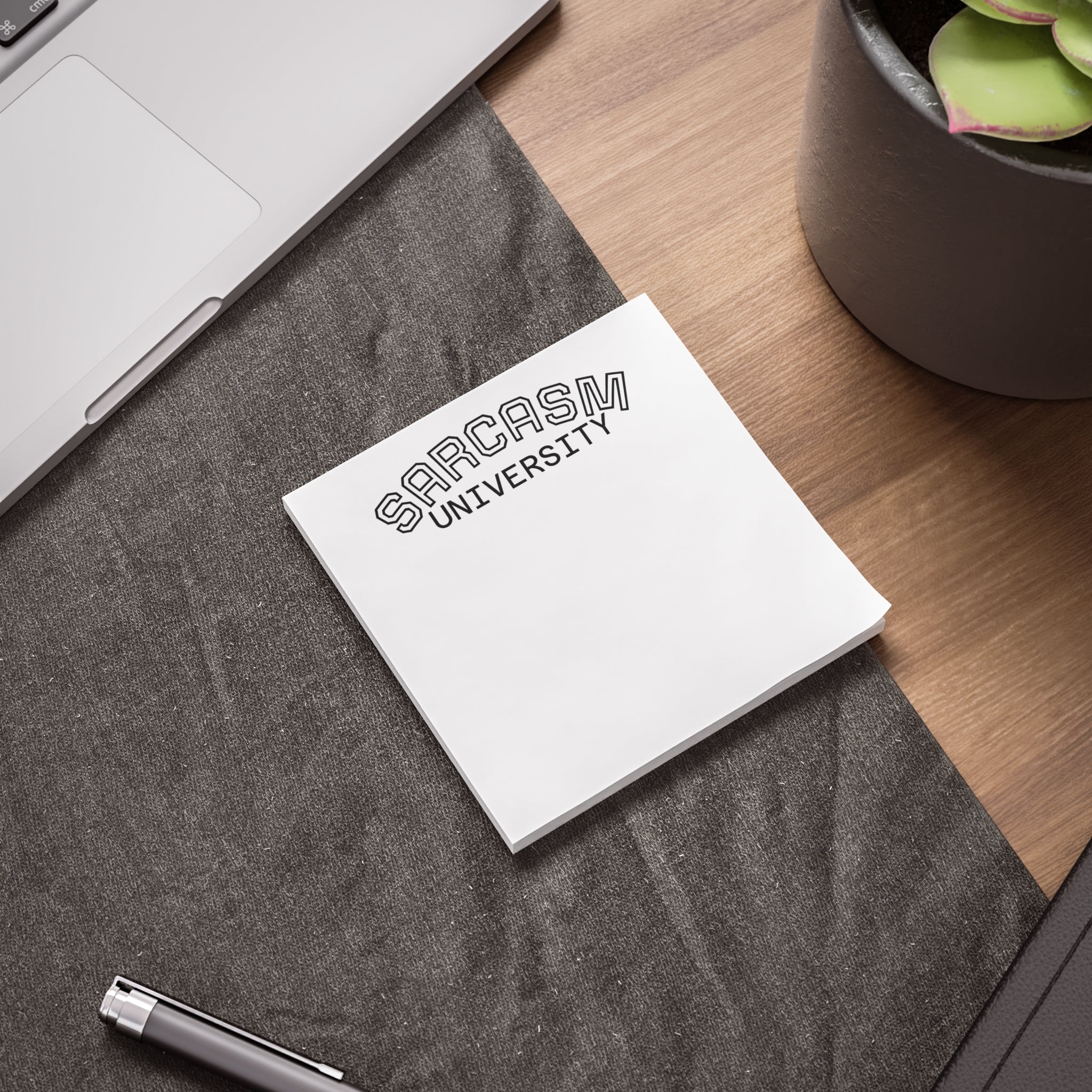 Post-it Note Pad — “Sarcasm University” Funny Office Sticky Notes