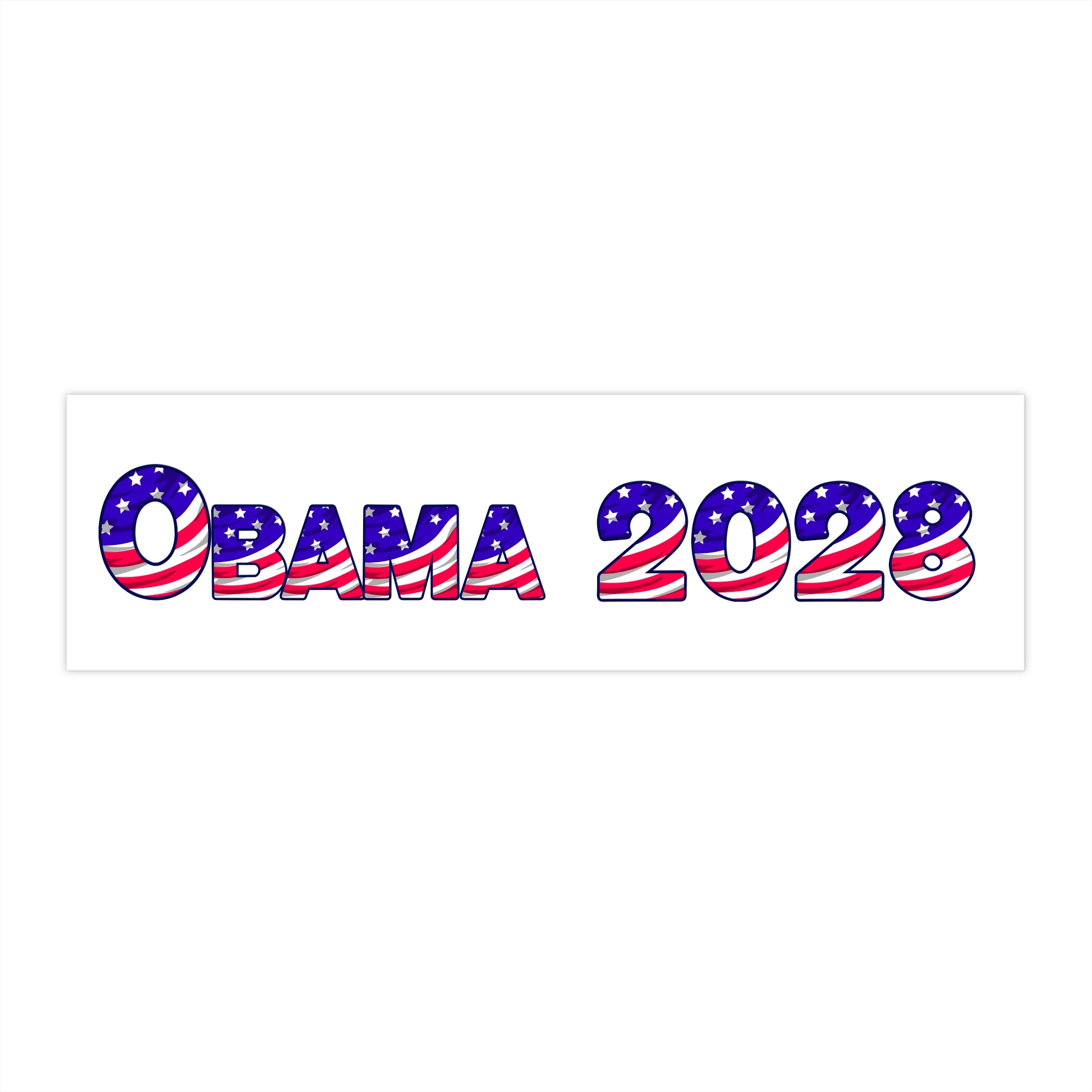 Obama 2028 Bumper Sticker — Patriotic American Campaign Decal