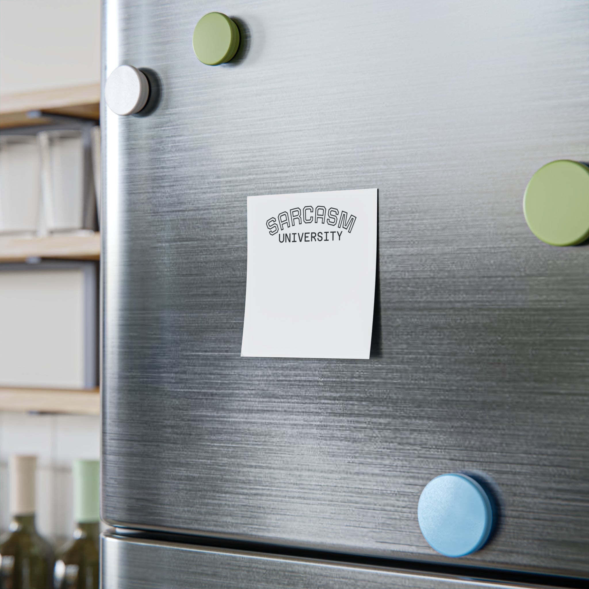 Post-it Note Pad — “Sarcasm University” Funny Office Sticky Notes
