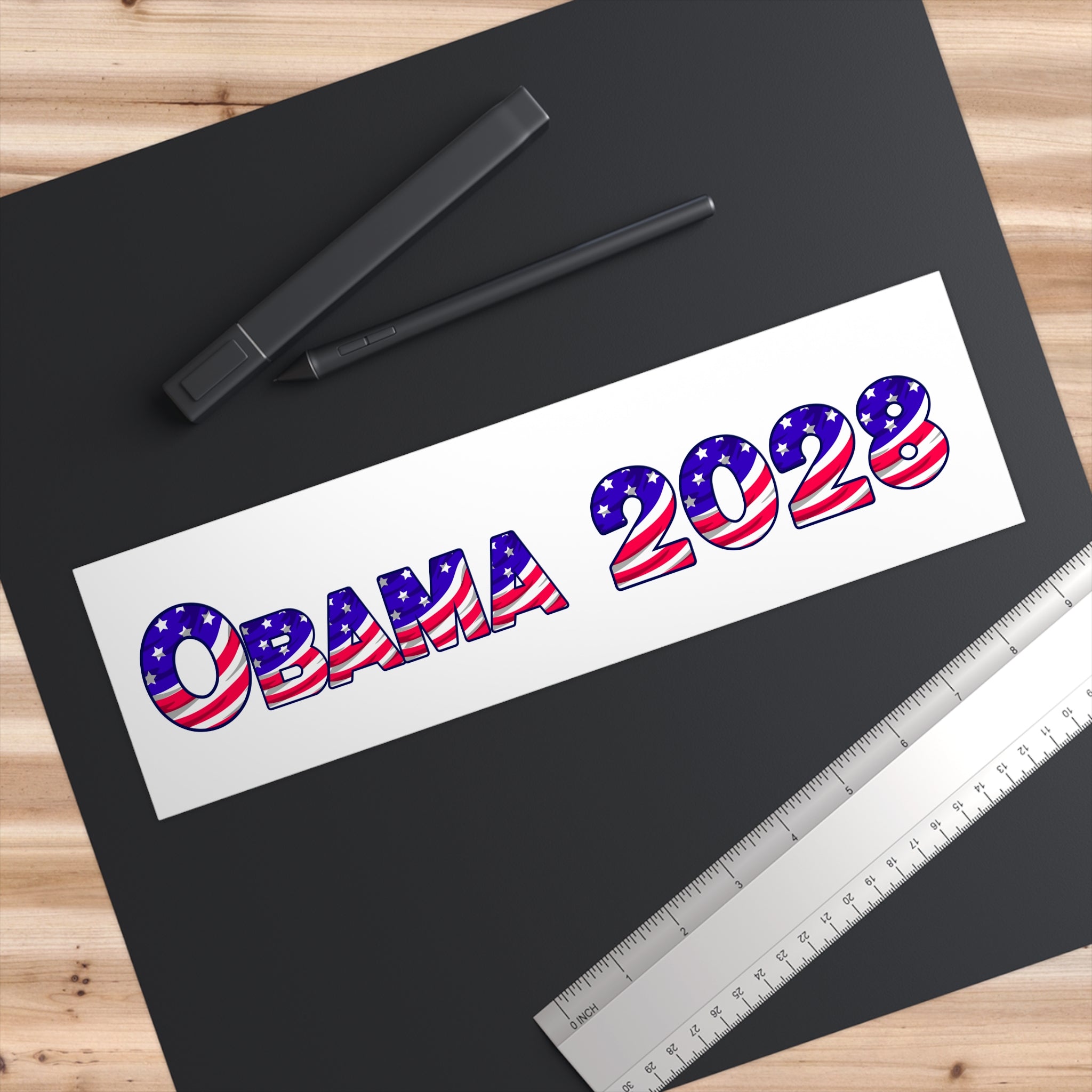 Obama 2028 Bumper Sticker — Patriotic American Campaign Decal
