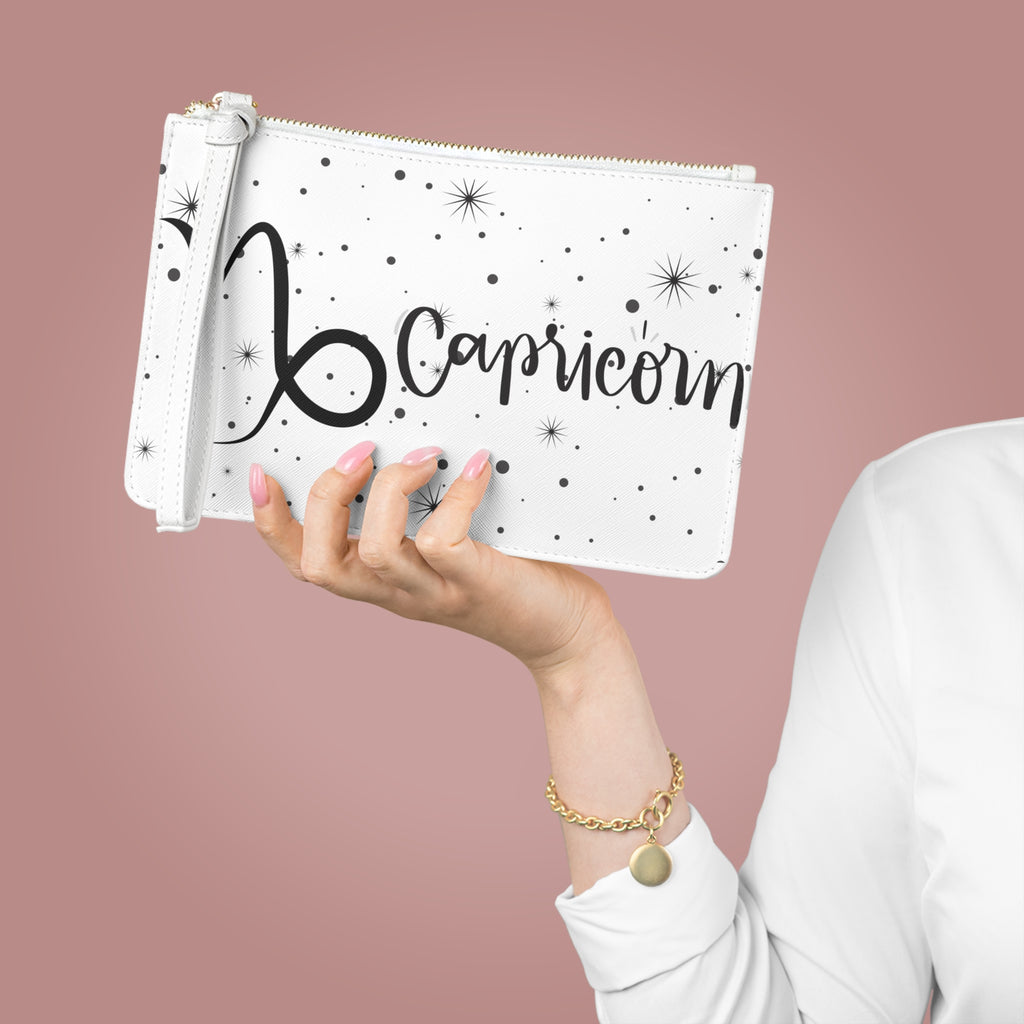 Capricorn Clutch Bag – Zodiac Wristlet with Starry Design