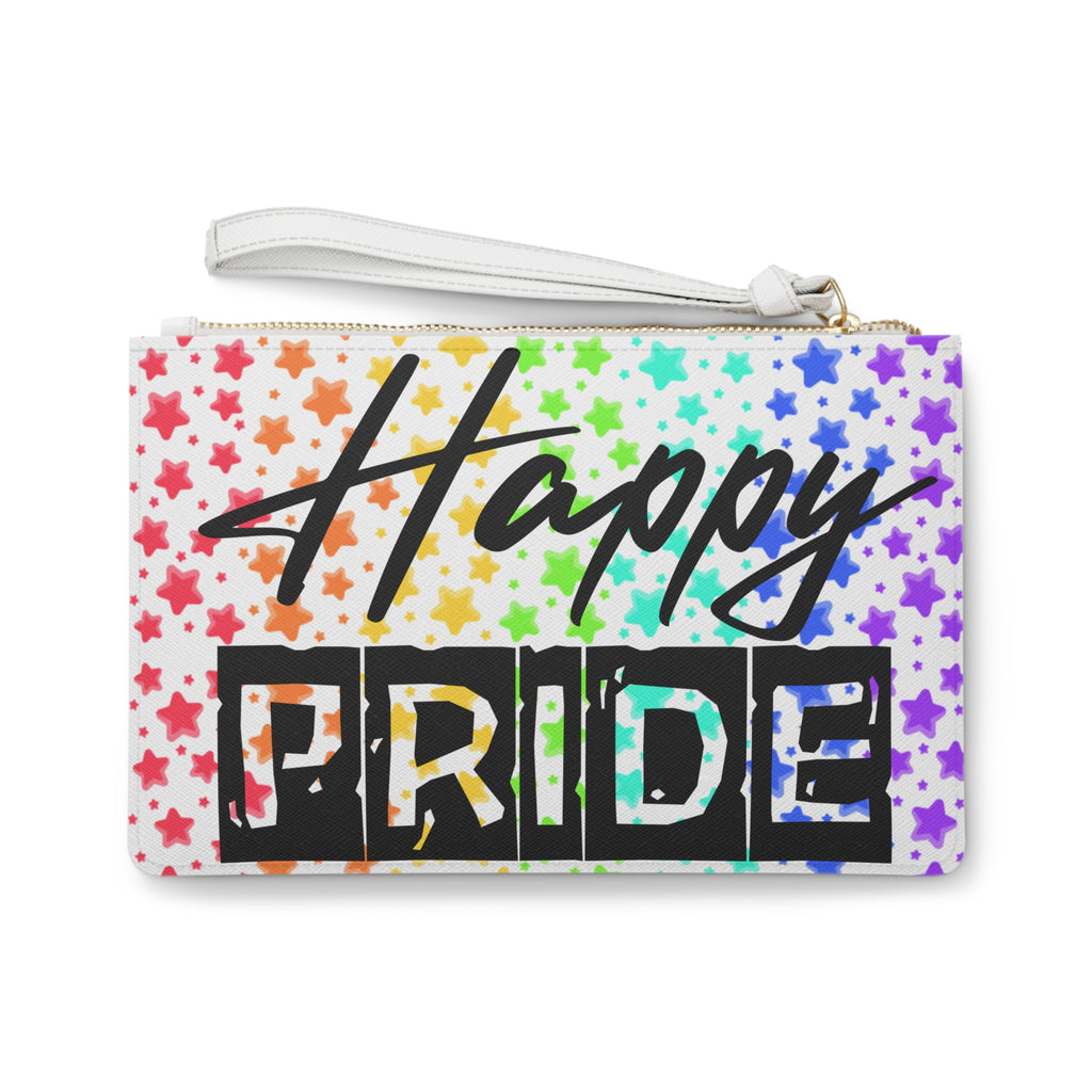 Happy Pride Clutch Bag — Rainbow Star Wristlet for LGBTQ+ Celebrations