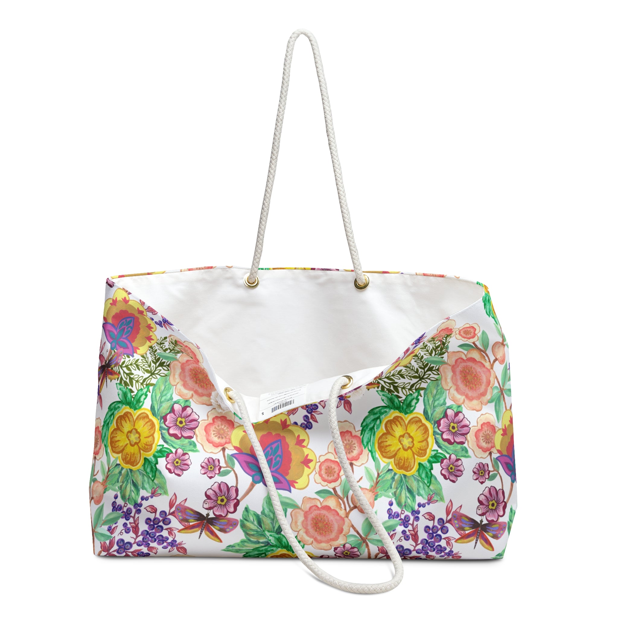 Floral Escape Weekender Bag — Colorful Watercolor Flowers Travel Tote