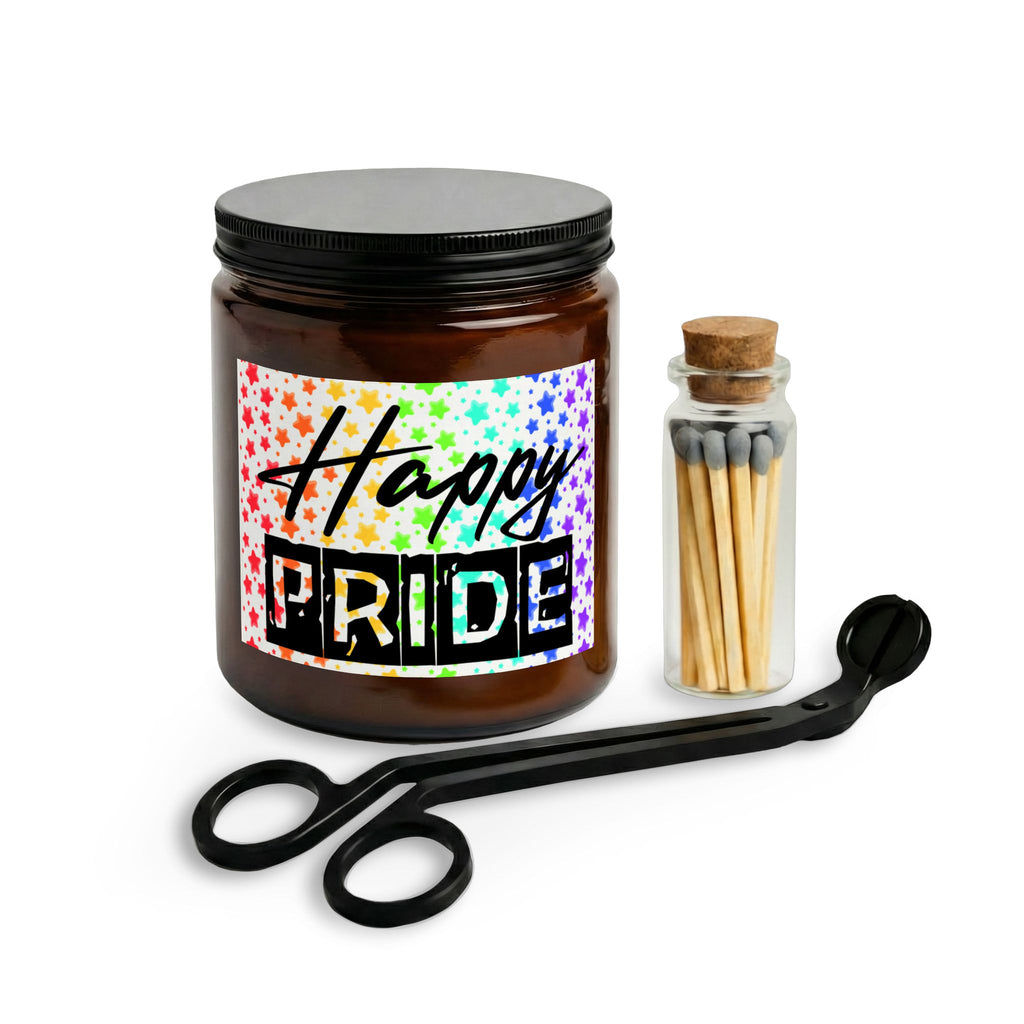 Happy Pride Candle Set with Matches and Wick Trimmer