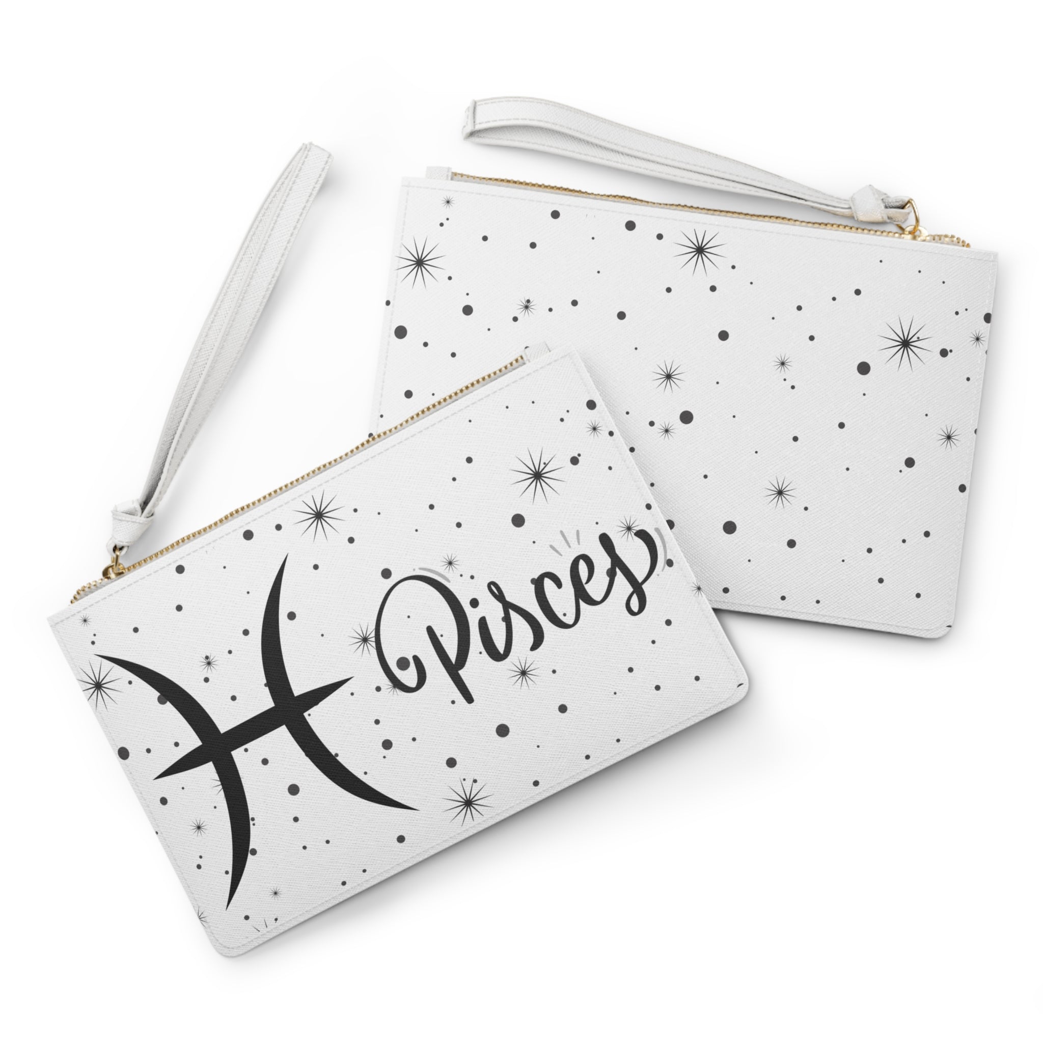 Pisces Clutch Bag — Zodiac Wristlet with Starry Constellation Design