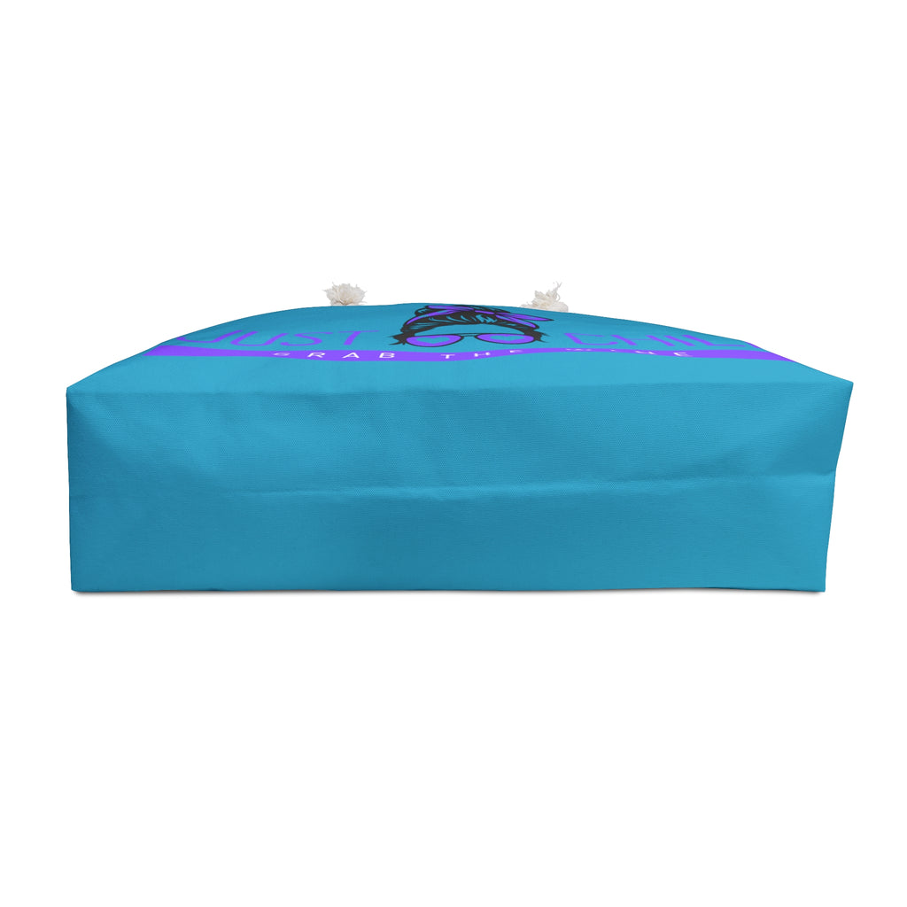 Weekender Bag - "Just Chill, Grab the Wine" Beach Tote | Casual Travel & Pool Bag for Wine Lovers