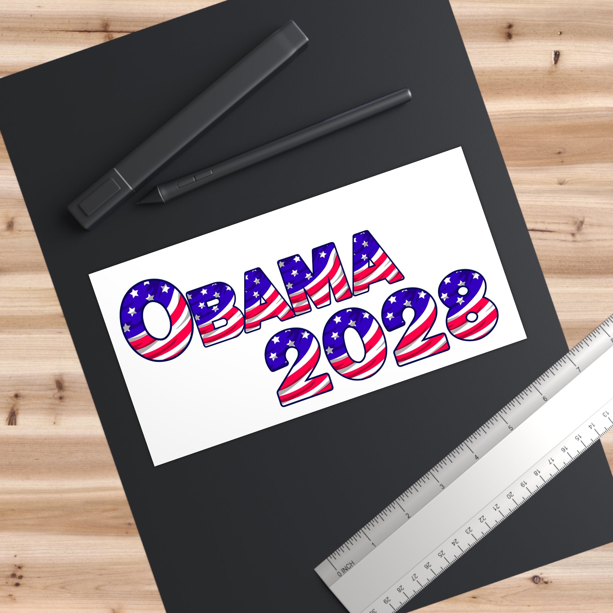 Obama 2028 Bumper Sticker — Patriotic American Campaign Decal