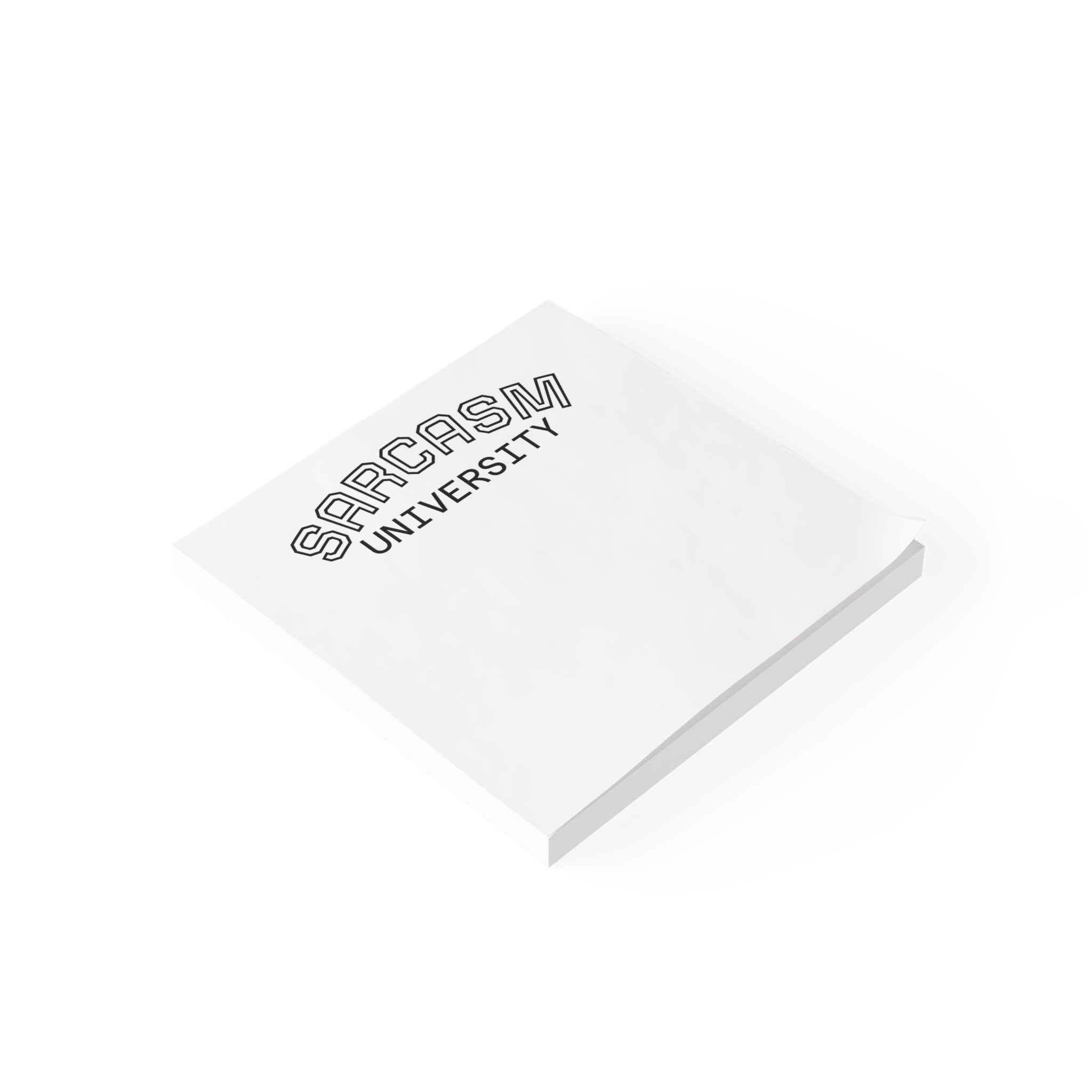 Post-it Note Pad — “Sarcasm University” Funny Office Sticky Notes