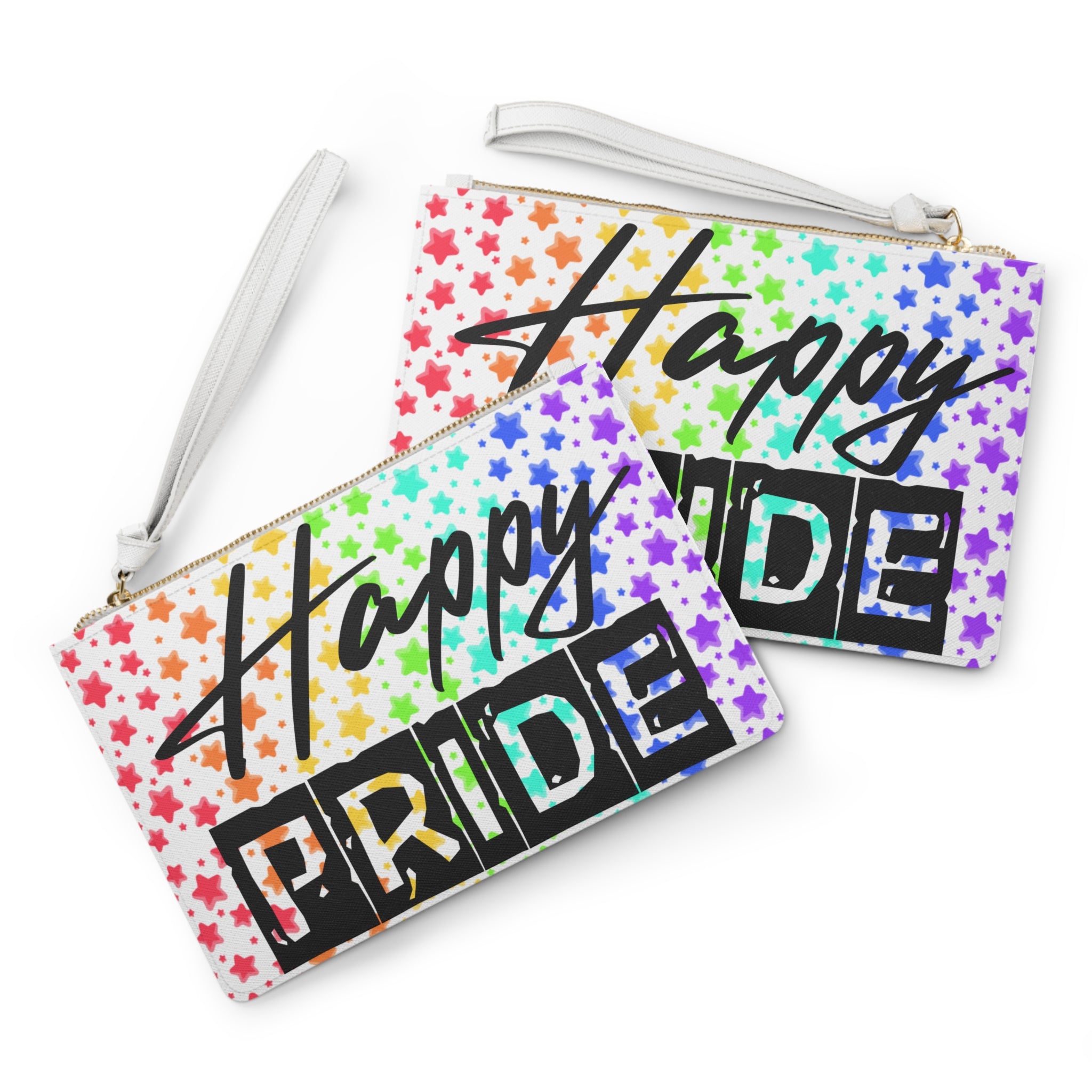 Happy Pride Clutch Bag — Rainbow Star Wristlet for LGBTQ+ Celebrations