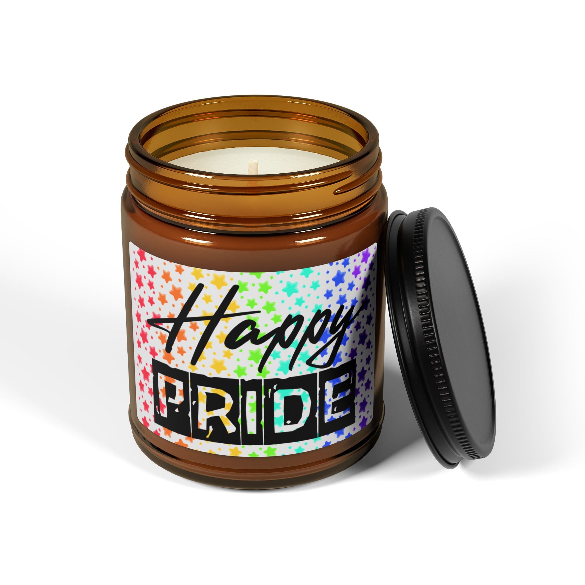 Happy Pride Amber Jar Soy Candle — Scented Candle (Multi-Size)