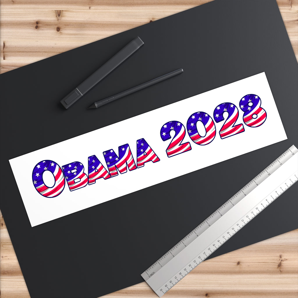 Obama 2028 Bumper Sticker — Patriotic American Campaign Decal