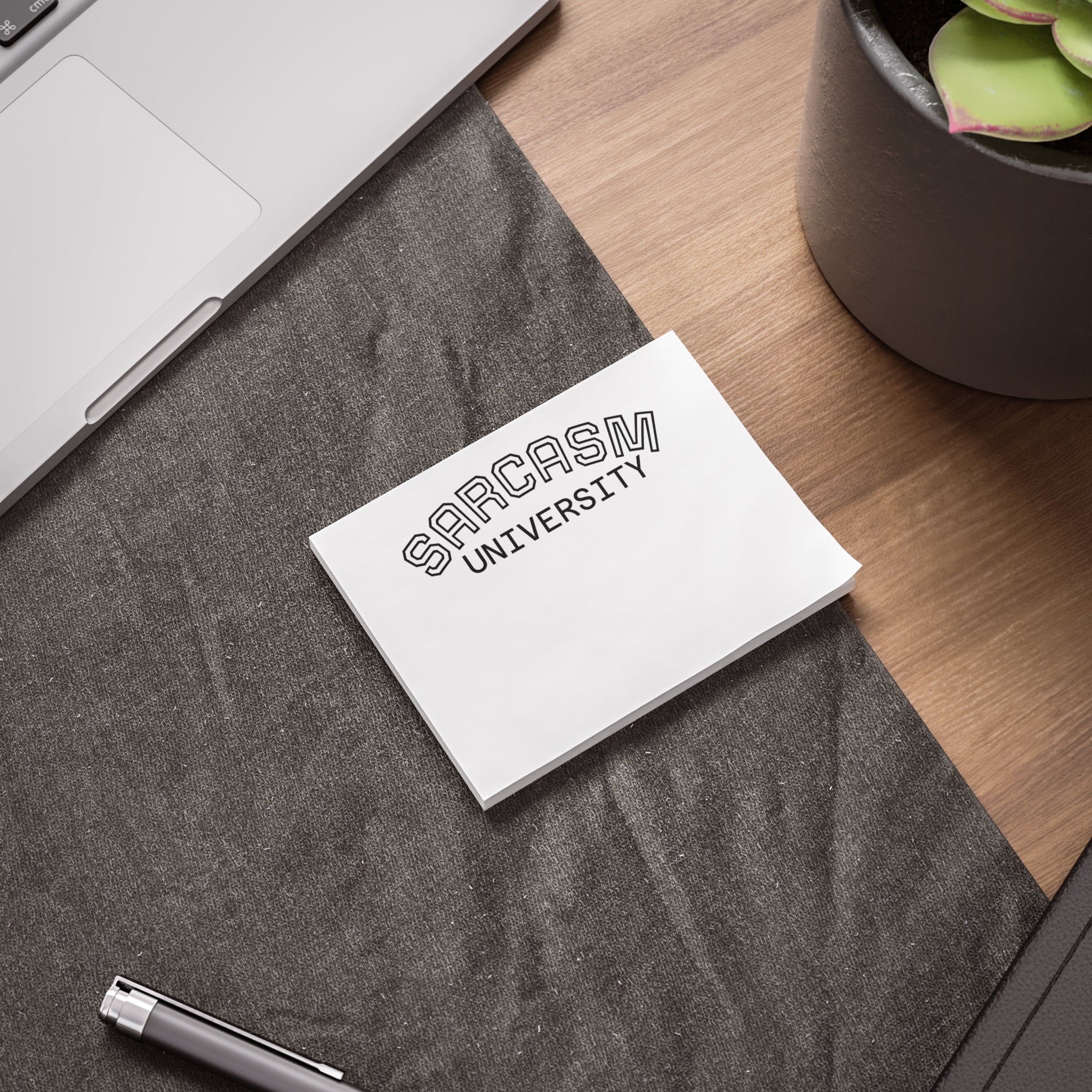 Post-it Note Pad — “Sarcasm University” Funny Office Sticky Notes