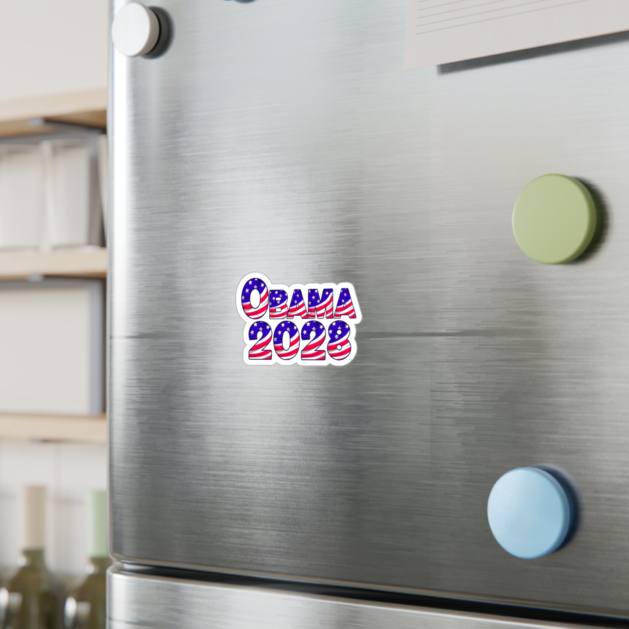 Obama 2028 Flag Decal - Kiss-Cut Vinyl Sticker