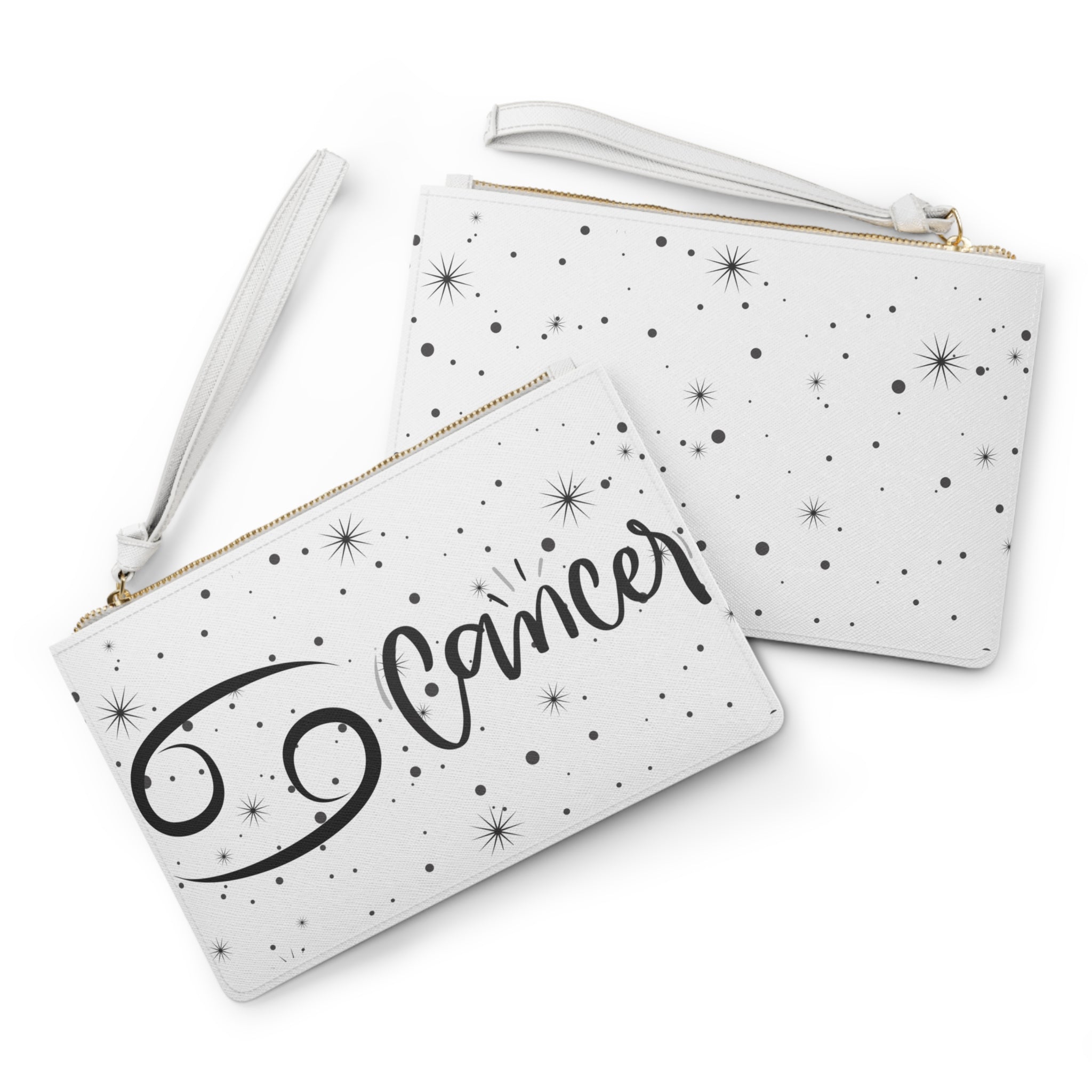 Cancer Zodiac Clutch Bag — Horoscope Starry Wristlet for June/July Birthdays