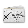 Sagittarius Clutch Bag — Zodiac Arrow Wristlet with Starry Constellation Design