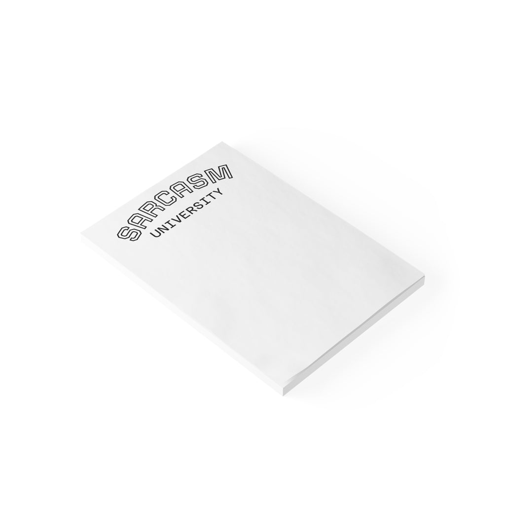 Post-it Note Pad — “Sarcasm University” Funny Office Sticky Notes