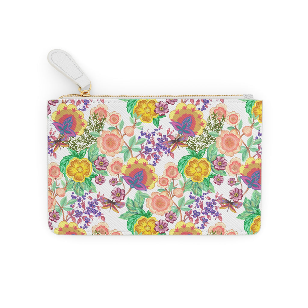 Floral Mini Clutch Bag — Colorful Garden Print Wristlet for Everyday Use