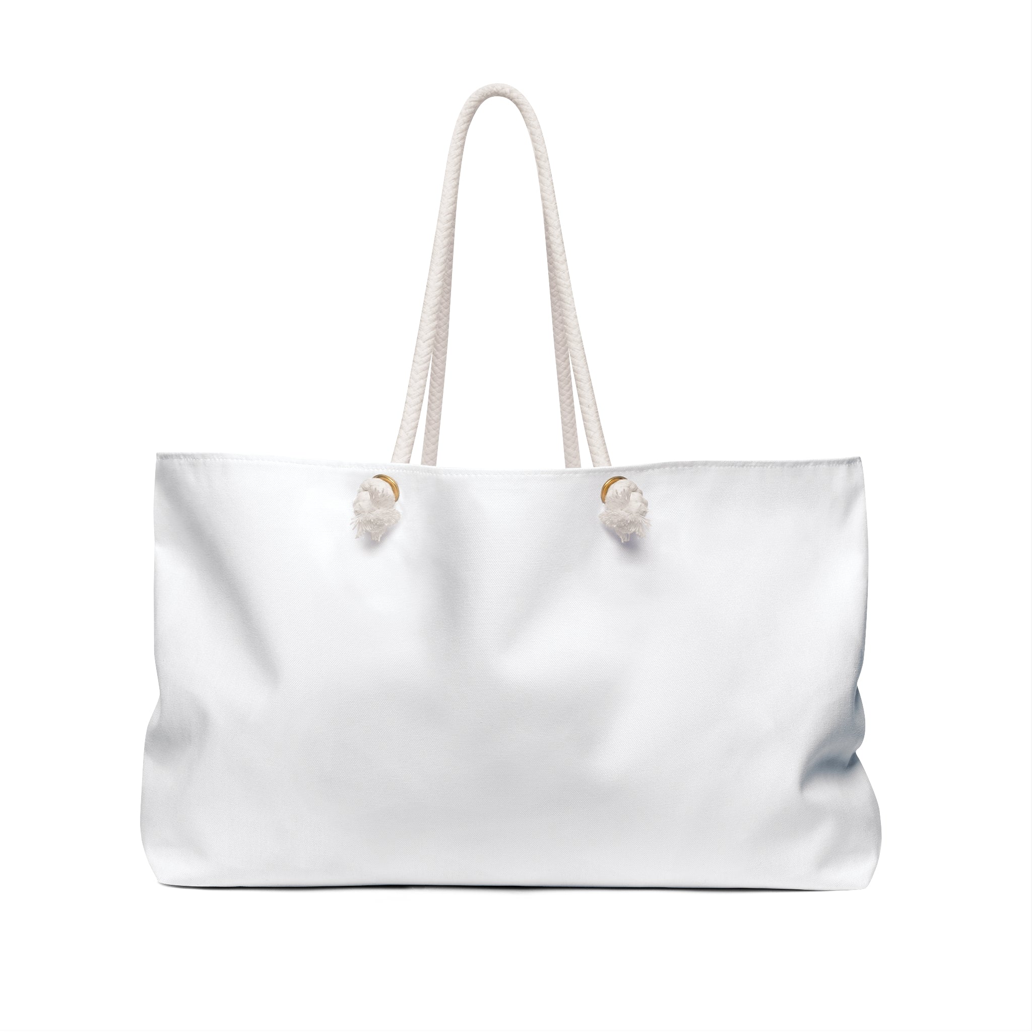 Weekender Bag - "Just Chill, Grab the Wine" Beach Tote | Casual Travel & Pool Bag for Wine Lovers - White