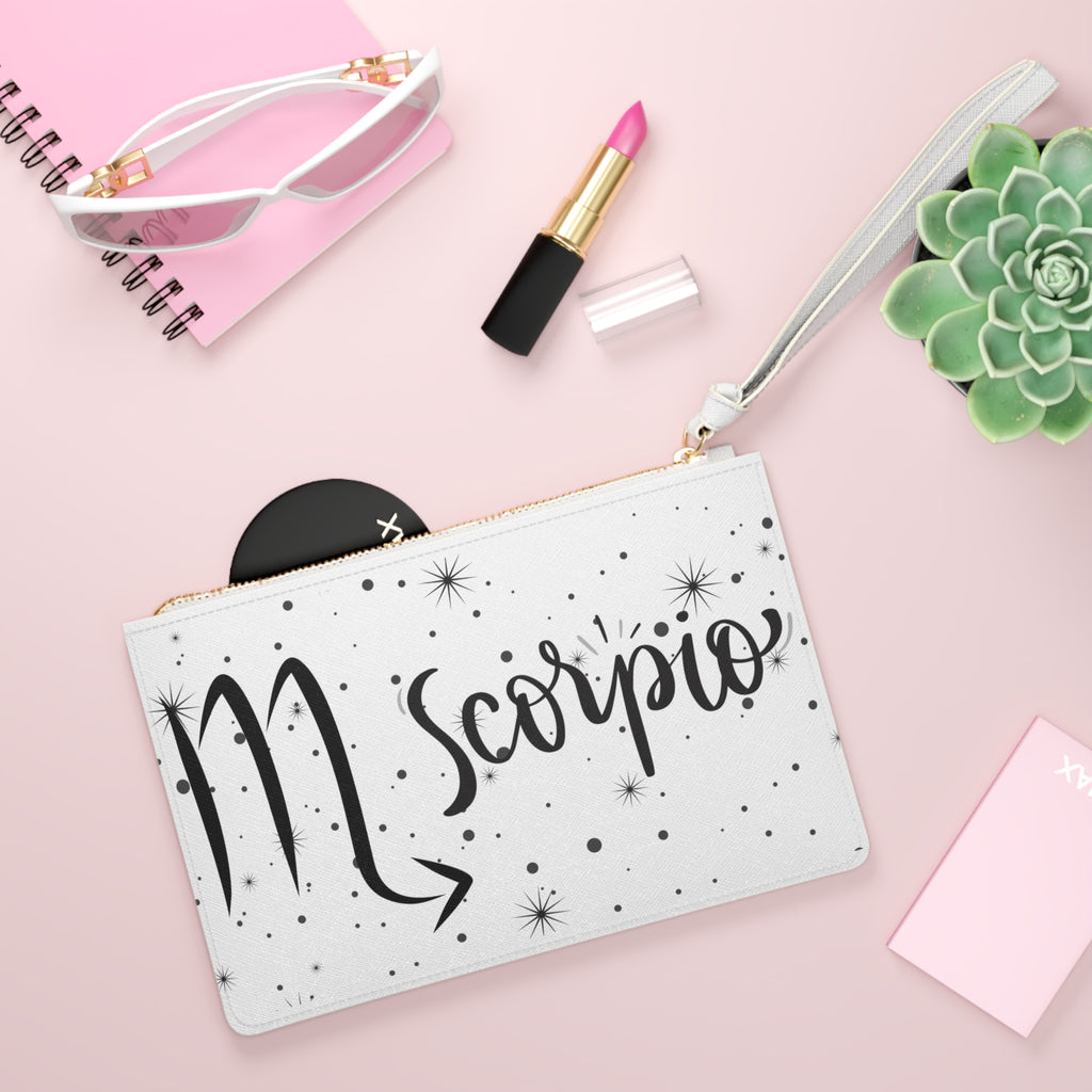 Scorpio Zodiac Clutch Bag — Starry Constellation Wristlet Purse