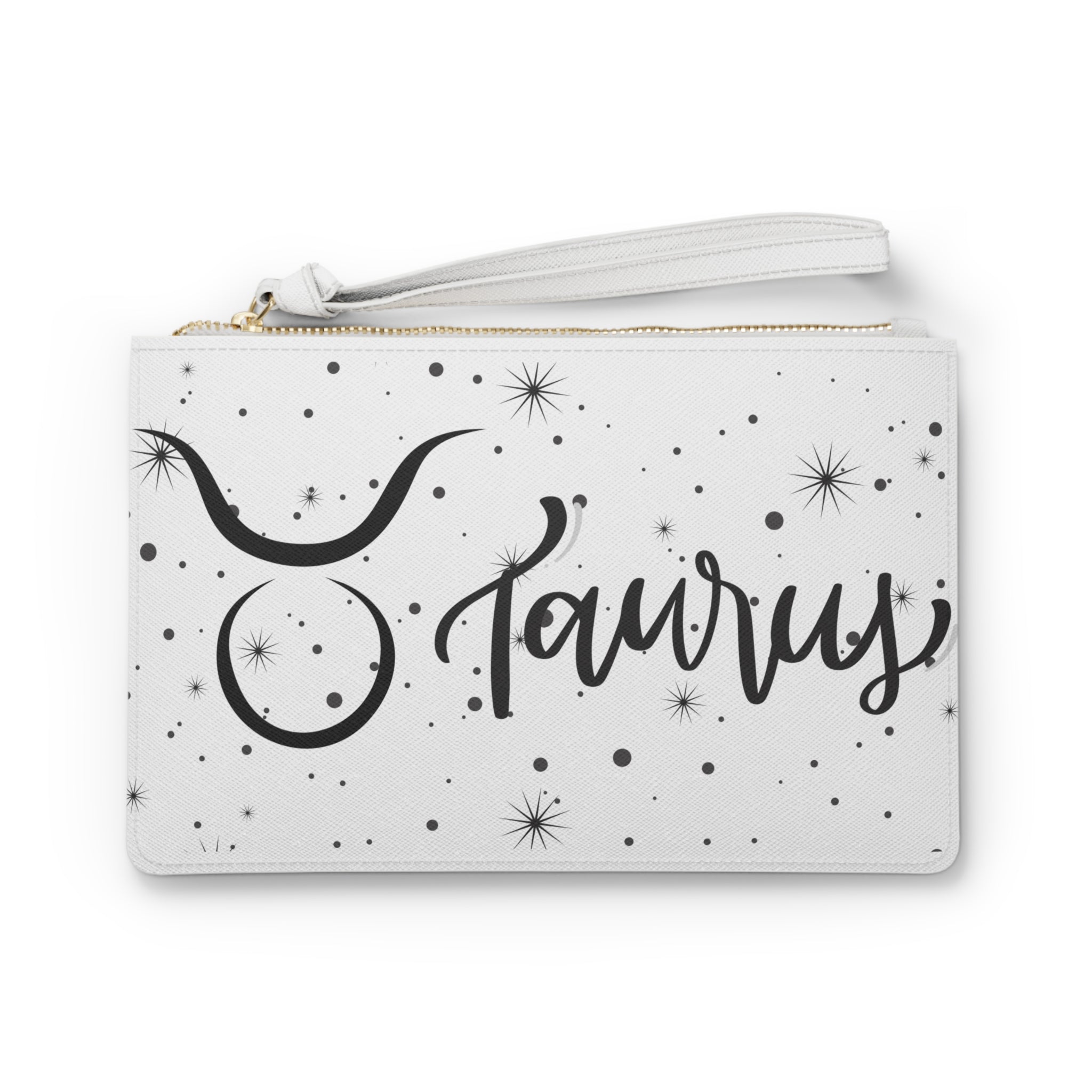 Taurus Clutch Bag — Zodiac Wristlet with Starry Constellation Design